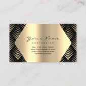 Gold Sepia Glitzer Makeup Artist Lashes Schwarzes Visitenkarte (Rückseite)