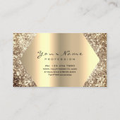 Gold Sepia Glitzer Makeup Artist Lashes Visitenkarte (Rückseite)