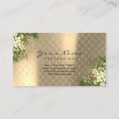 Gold Sepia Metallic Makeup Artist Lashes Visitenkarte (Rückseite)