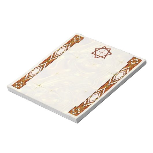 Gold Septagram Notizblock (Rotiert)