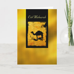 Gold Sequin Eid Mubarak Feiertagskarte