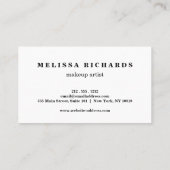 Gold & Sequin Makeup Artist Eyelash Extensions Visitenkarte (Rückseite)