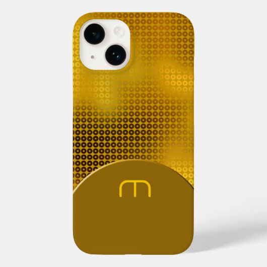 Gold-Sequin-Monogramm Case-Mate iPhone-Hülle iPhone Hülle (Rückseite)