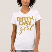 Gold Sequins Birthday Girl Shirt (Vorderseite)