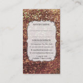 GOLD Sequins Sparkle Bling Hair Stylist Terminkarte (Rückseite)