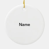 Gold Serenity Cross rund Keramik Ornament (Hinten)