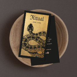 Gold Serpent Snake Business Card Visitenkarte