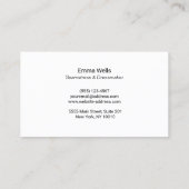 Gold Sewing Machine Tailor or Seamstress Black Telefonnummerkarte (Rückseite)