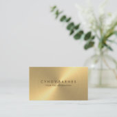 Gold Sheen Business Card Visitenkarte (Stehend Vorderseite)