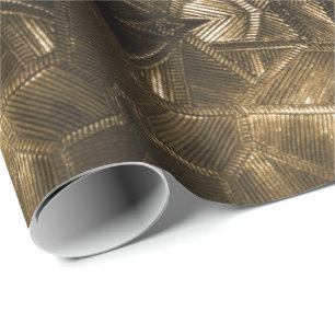 Gold Sheen Elegant Textured Glass Look Geschenkpapier