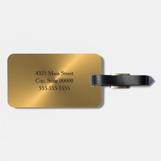 Gold Sheen Gepäckanhänger (Rückseite horizontal)