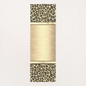 Gold Sheen Gold Leopard Print Yogamatte (Rückseite)