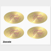 Gold Sheen Pink Saison Grüße Sticker (Blatt)