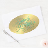 Gold Sheen Season's Greetings Sticker (Umschlag)