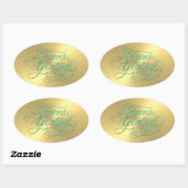 Gold Sheen Season's Greetings Sticker (Blatt)