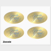 Gold Sheen Season's Greetings Sticker (Blatt)