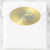 Gold Sheen Season's Greetings Sticker (Tasche)