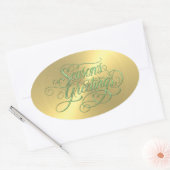 Gold Sheen Season's Greetings Sticker (Umschlag)