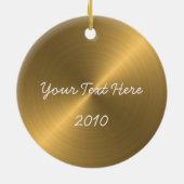 Gold Sheen Weihnachten Personalisierte Ornamente (Hinten)