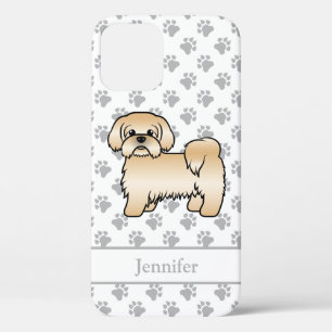 Gold Shih Tzu Niedlich Cartoon Dog & Name Case-Mate iPhone Hülle