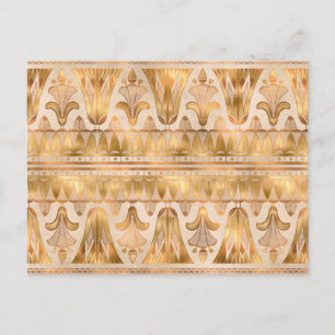 Gold Shimmer Art Deco Postkarte