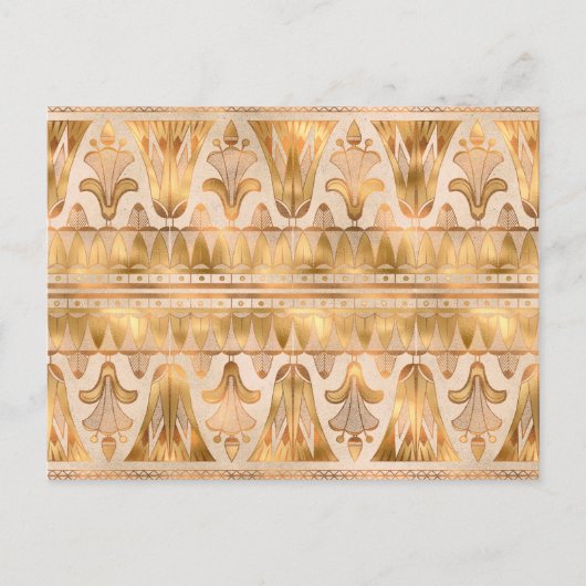 Gold Shimmer Art Deco Postkarte (Vorderseite)