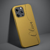 Gold Shimmer Eleganter Calligrafy Script Name Case-Mate iPhone Hülle