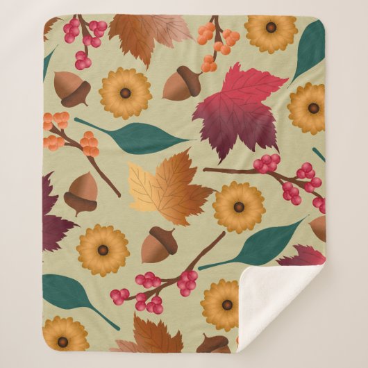 Gold Shimmer Herbst Sherpa Blanket Sherpadecke (Vorderseite)