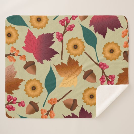 Gold Shimmer Herbst Sherpa Blanket Sherpadecke (Vorderseite (Horizontal))