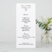 Gold Shimmer Menu Card für Hochzeiten & Galas Einladung (Stehend Vorderseite)
