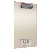 Gold Shimmer Pearl Elegantes Chic Glam Personalisi Klemmbrett (Rechts)