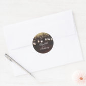 Gold Shimmer und Mason Jar leuchten rustikal Runder Aufkleber (Umschlag)