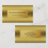Gold Shimmer und stilvolle Imitate Gold Frame Visitenkarte (Vorne/Hinten)
