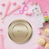 Gold Shine Golden Shiny Modernes Glam Party Pappteller (Party)