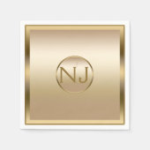 Gold Shine Golden Shiny Modernes Glam Party Serviette (Vorderseite)