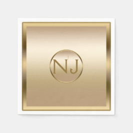 Gold Shine Golden Shiny Modernes Glam Party Serviette