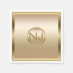 Gold Shine Golden Shiny Modernes Glam Party Serviette