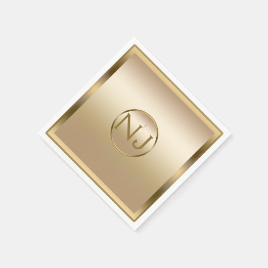 Gold Shine Golden Shiny Modernes Glam Party Serviette (Ecke)