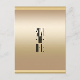 Gold Shine Shiny Chic Glam Save the Date Ankündigungspostkarte