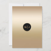 Gold Shine Shiny Metallic Elegante Hochzeit Einladung (Rückseite)