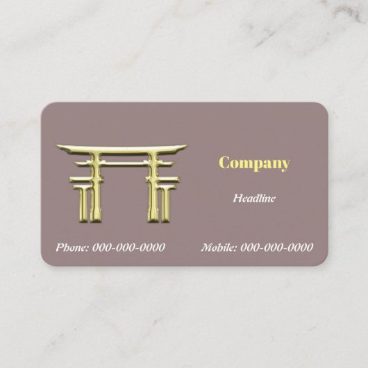 Gold Shinto Visitenkarte (Vorderseite)