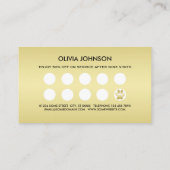 Gold Shiny Dog Paw auf Black Pet Grooming Service Treuekarte (Rückseite)