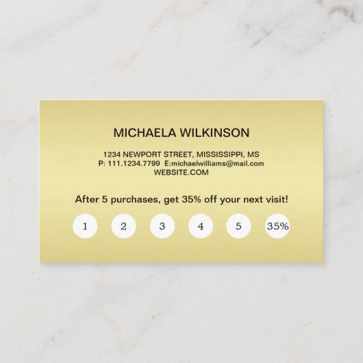 Gold Shiny Dog Paw auf Black Pet Grooming Service Treuekarte (Rückseite)