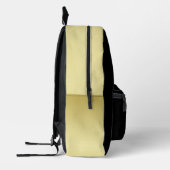 Gold Shiny Dog Paw auf schwarzem Hintergrund Bedruckter Rucksack (Links)