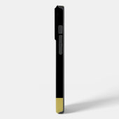 Gold Shiny Dog Paw auf schwarzem Hintergrund Case-Mate iPhone Hülle (Rückseite / Links)