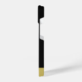 Gold Shiny Dog Paw auf schwarzem Hintergrund iPhone Hülle (Linke Seite)