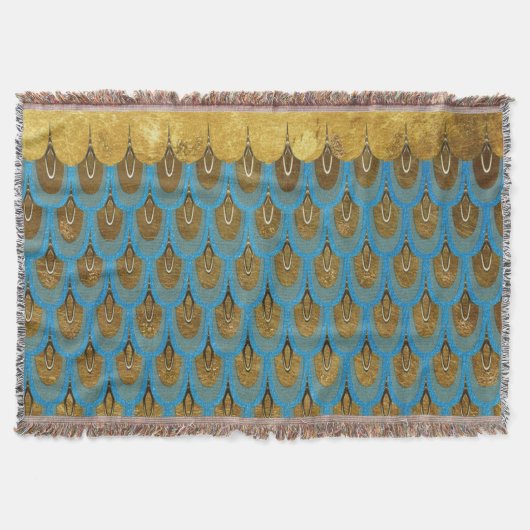 Gold Shiny Princess Mermaid Glitzer Scales Decke (Vorderseite)