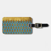 Gold Shiny Princess Mermaid Glitzer Scales Gepäckanhänger (Vorderseite horizontal)