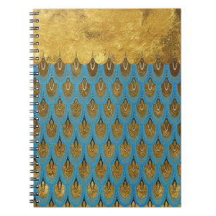 Gold Shiny Princess Mermaid Glitzer Scales Notizblock