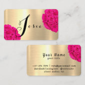 Gold Shiny Rose H Letter Visitenkarte (Vorne/Hinten)